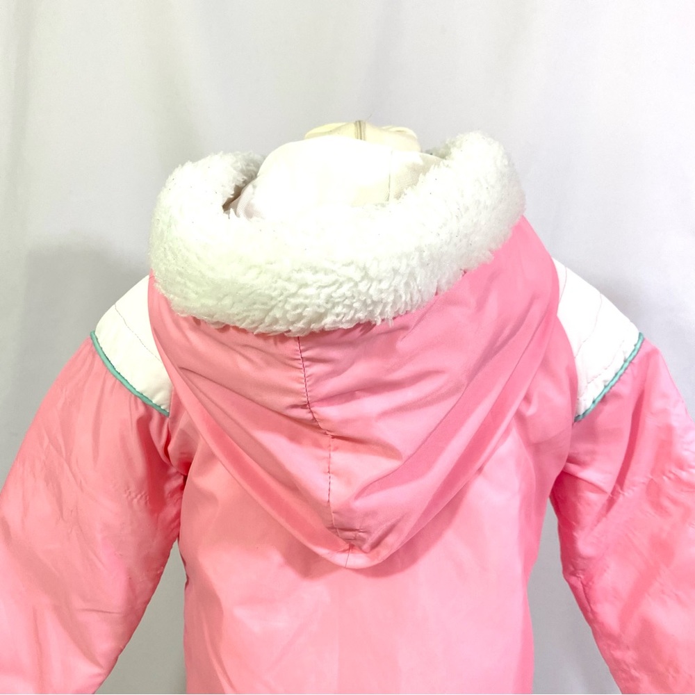Girl’s Sears Vintage 80’s Pink Kitty Coat 3T 4T Winter Cat Jacket - Picture 8 of 10